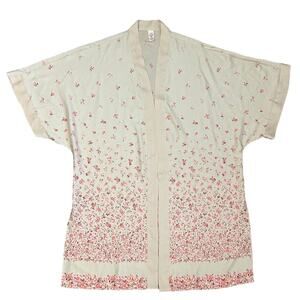 Victoria's Secret Floral Kimono Robe Womens Size XS Pink- No Belt